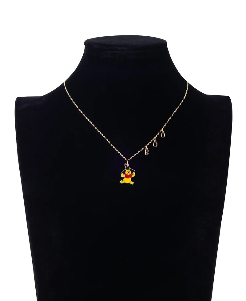 Disney Winnie The Pooh Witch Hat Halloween Pendant Necklace