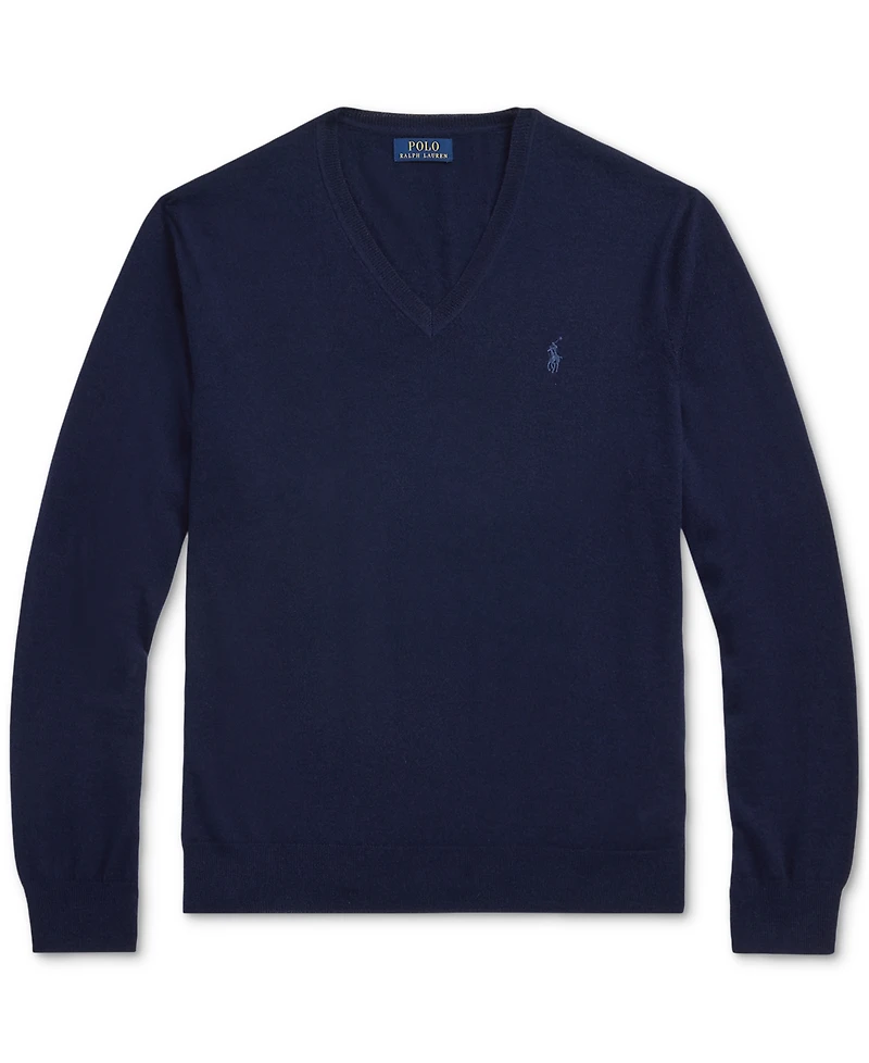 Polo Ralph Lauren Men's Washable Wool V-Neck Sweater