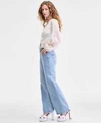 Guess Women's High-Rise Wide-Leg Jeans