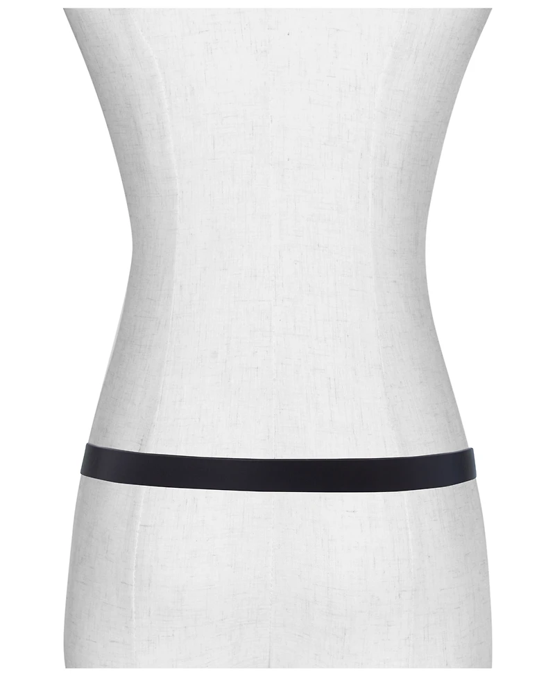 Micheal Kors Women's Plaque Leather Belt