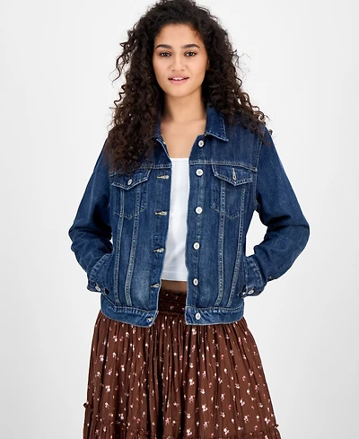 Lucky Brand Cotton Denim Trucker Jacket