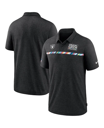 Nike Men's Black Las Vegas Raiders Crucial Catch Sideline Early Season Polo Shirt