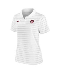 Nike Women's White Washington Nationals Authentic Collection Victory Performance Polo Shirt