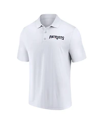 Fanatics Men's White New England Patriots Lockup Polo Shirt