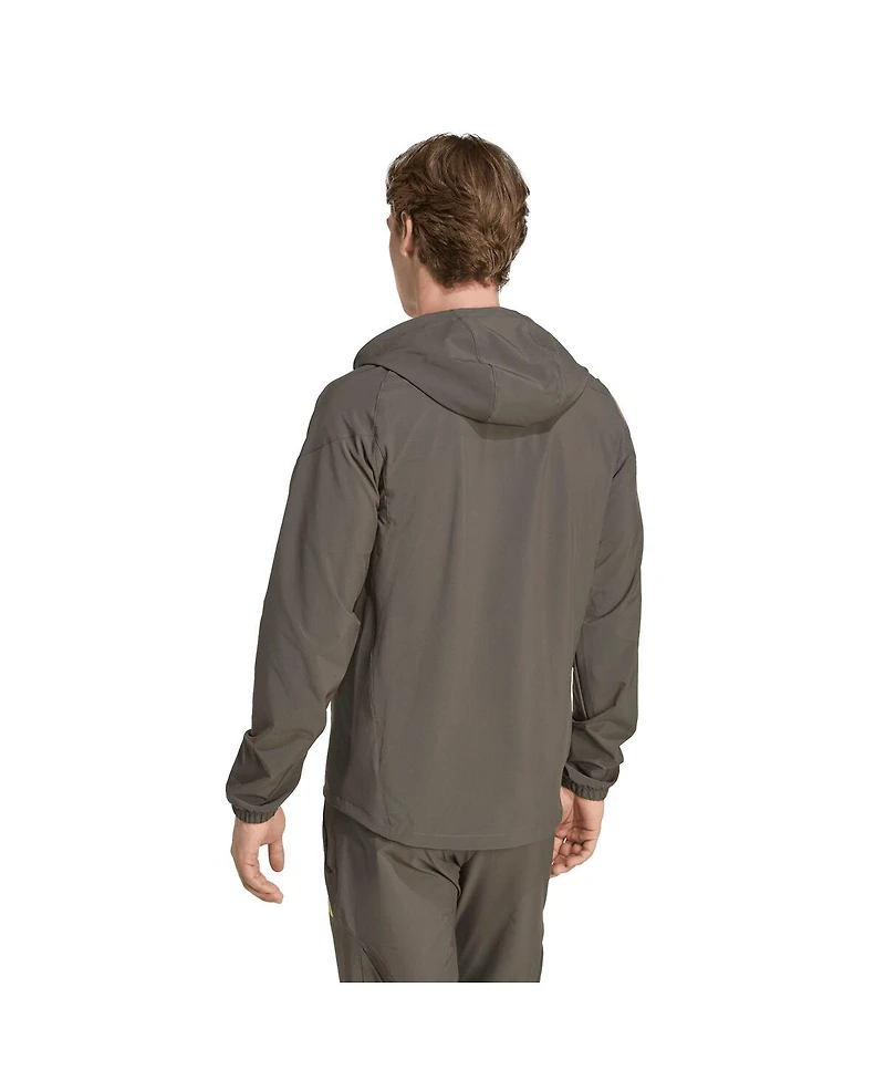 Adidas Men's Olive Real Madrid 2025/26 Tiro Vis Tech Travel Jacket