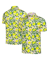 Puma Men's Pink Arnold Palmer Mattr Lemon Branch Polo Shirt
