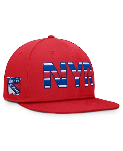 Fanatics Men's Red New York Rangers Authentic Pro Team Rink Snapback Hat