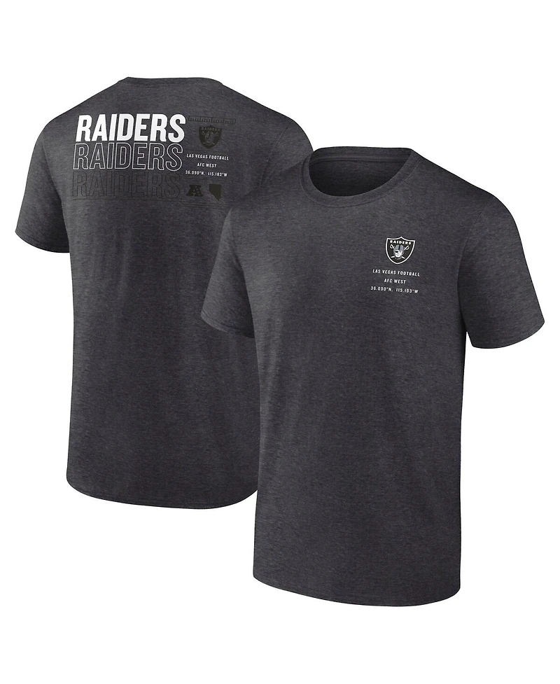 Fanatics Men's Charcoal Las Vegas Raiders Repeat Stats T-Shirt