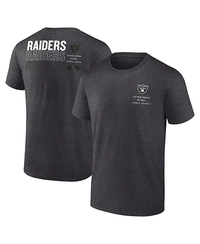 Fanatics Men's Charcoal Las Vegas Raiders Repeat Stats T-Shirt