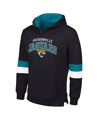 G-iii Sports by Carl Banks Men's Black/Teal Jacksonville Jaguars Adaptive Faceoff Pullover Hoodie