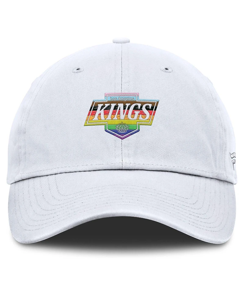 Fanatics Men's White Los Angeles Kings Pride Adjustable Hat