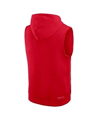 Nike Men's Red Kansas City Chiefs Sideline Performance Sleeveless Pullover Hoodie