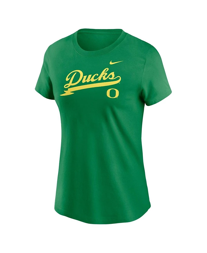 Nike Women's Green Oregon Ducks Local Script T-Shirt