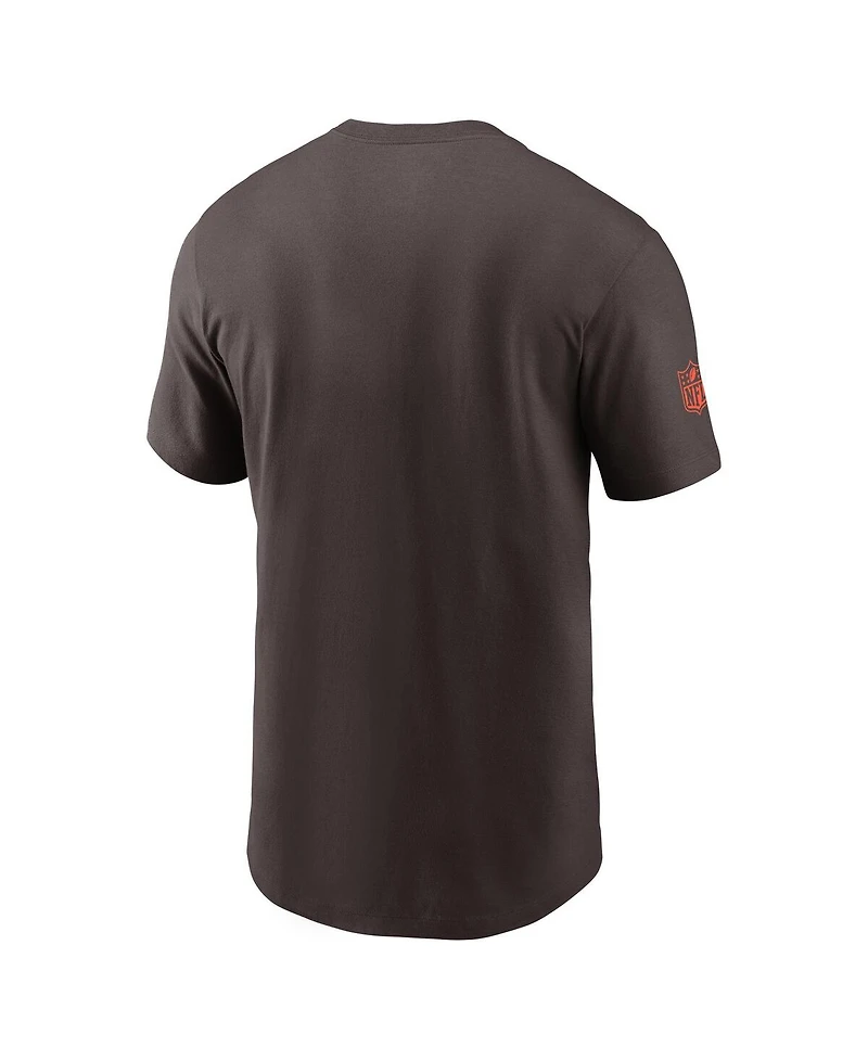 Nike Men's Brown Cleveland Browns Sideline Performance T-Shirt