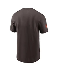 Nike Men's Brown Cleveland Browns Sideline Performance T-Shirt