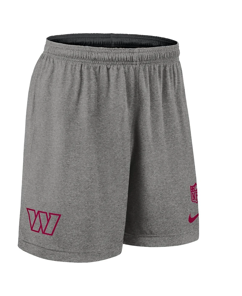 Nike Men's Black Washington Commanders Sideline Reversible Performance Shorts