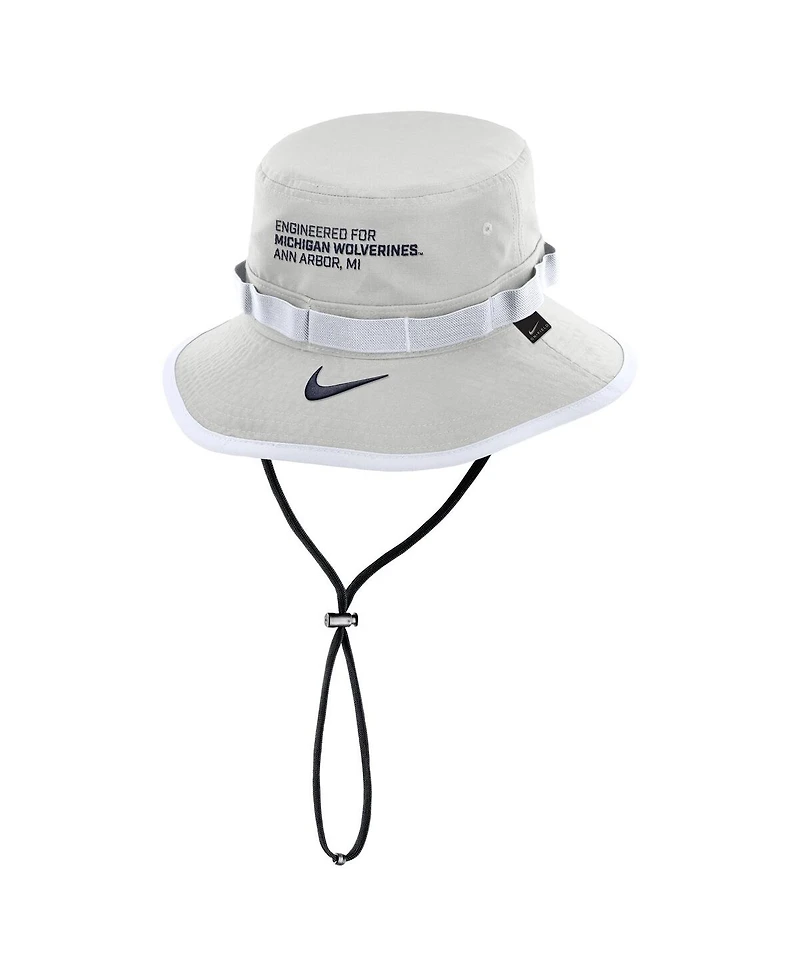 Nike Men's Gray Michigan Wolverines 2025 Sideline Apex Boonie Bucket Hat