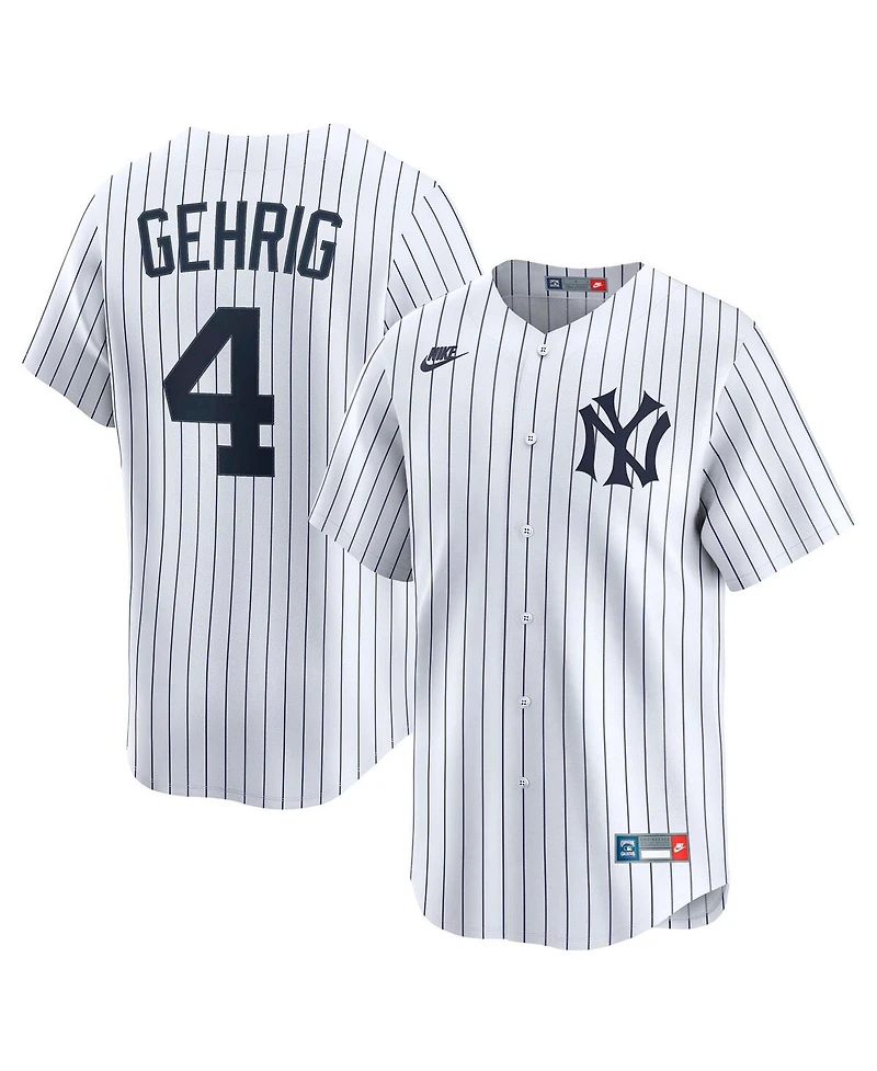 Nike Men's Lou Gehrig White New York Yankees Throwback Cooperstown Collection Limited Jersey