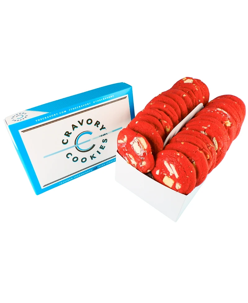 The Cravory Red Velvet Cookies Gift Box, 24 Cookies