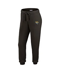 Wear by Erin Andrews Women's 2-Piece Cream Jacksonville Jaguars Plus Size Knitted Tri-Blend Long Sleeve T-Shirt and Pants Lounge Set
