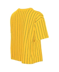 New Era Women's Yellow Boston Red Sox 2025 City Connect Pinstripe T-Shirt