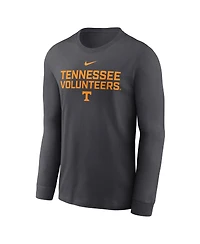 Nike Men's Anthracite Tennessee Volunteers 2025 Sideline Performance Long Sleeve T-Shirt