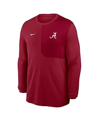 Nike Men's Crimson Alabama Tide 2025 Sideline Coach Uv Performance Long Sleeve T-Shirt