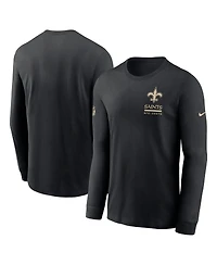 Nike Men's Black New Orleans Saints Sideline Performance Long Sleeve T-Shirt