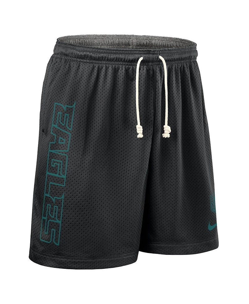 Nike Men's Black Philadelphia Eagles Sideline Reversible Performance Shorts