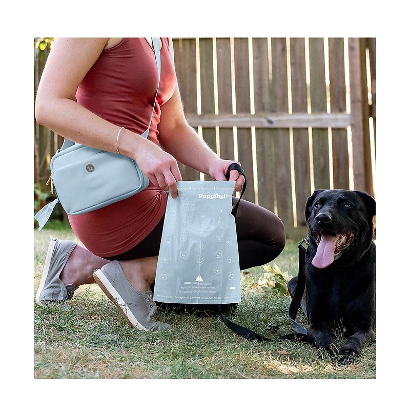 Walk Star Kit: 3-in-1 Dog Bag & Bowl plus Matching 90 Refill Poop Bags