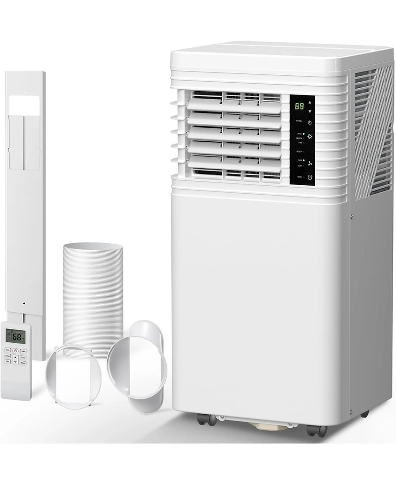 Zafro 8,000 Btu Portable Air Conditioner, Quiet Ac Unit Cools Up to 350 Sq.Ft, 4-in-1 with Fan, Dehumidifier, Sleep Mode, 24H Timer, Led Display, Remo
