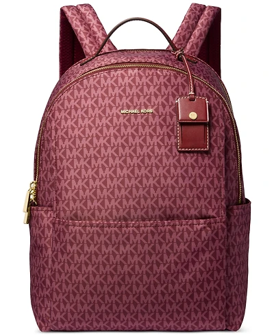 Michael Kors Sable Large Printed Signature Logo Backpack