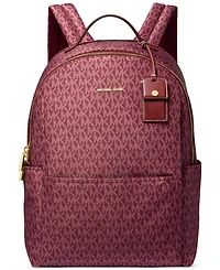 Michael Kors Sable Large Printed Signature Logo Backpack