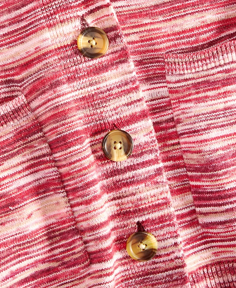 State of Day Women's Multicolored Rib-Knit Cardigan, Macy's Exclusive
