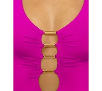 Becca Women's Color Code Cut-Out One-Piece Swimsuit