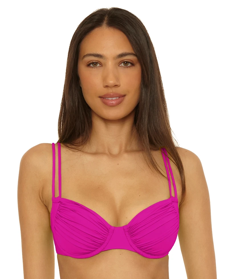 Becca Women's Color Code Ruched Underwire Bikini Top