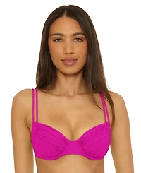 Becca Women's Color Code Ruched Underwire Bikini Top
