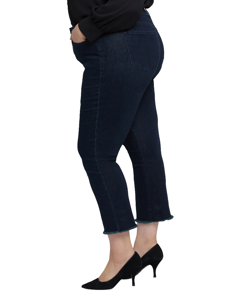 Nydj Plus Size Marilyn Ankle Straight Pull On Jeans