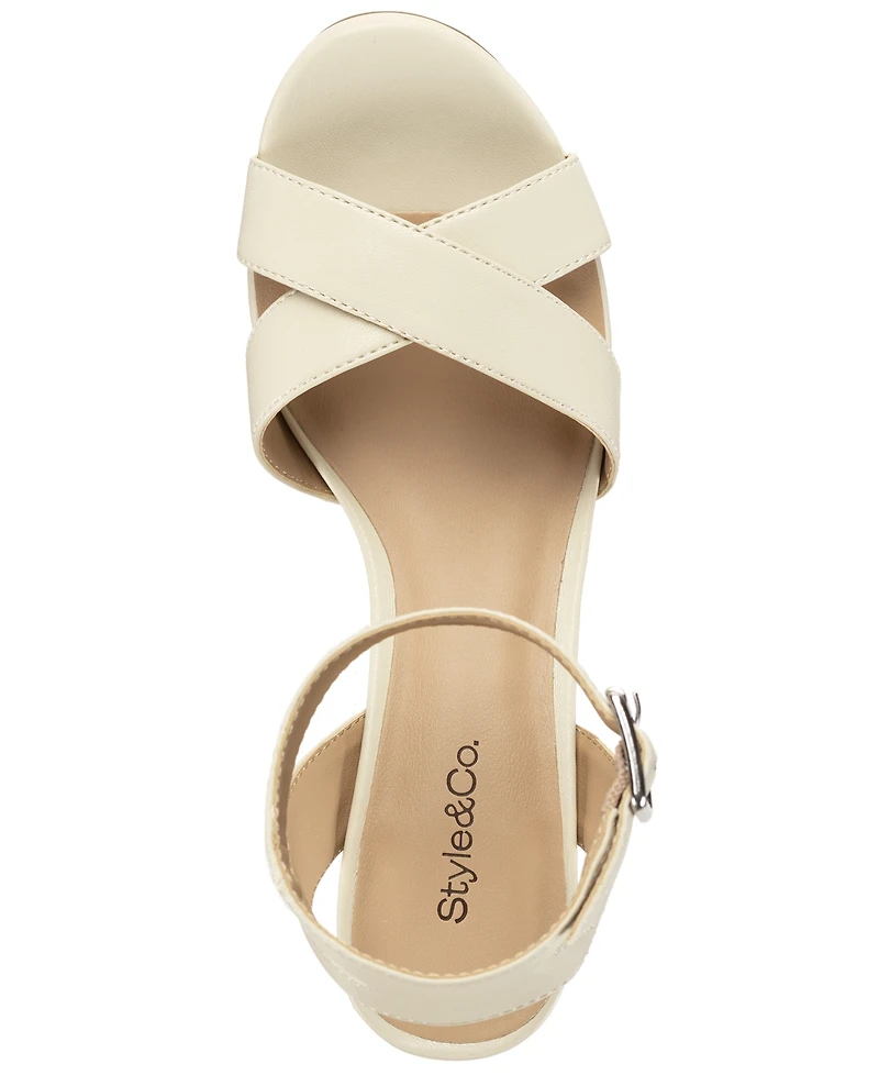 Style & Co Women's Shannonn Block-Heel Dress Sandals, Exclusively at Macy's