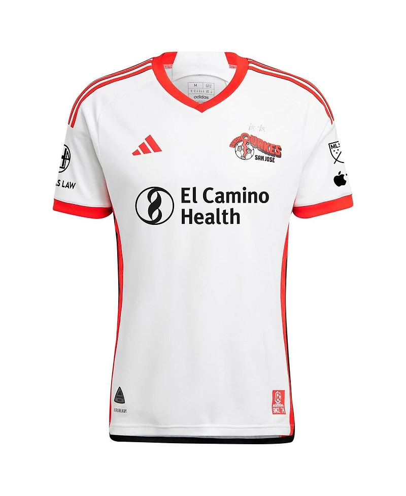 Adidas Men's Hernan Lopez White San Jose Earthquakes 2025 the 50 Kit Authentic Player Jersey