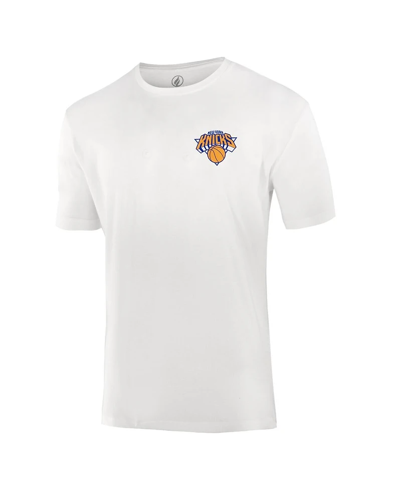 Fisll Men's and Women's White New York Knicks Burst Logo T-Shirt