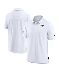Nike Men's White New England Patriots Sideline Lockup Performance Polo Shirt