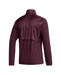 Adidas Men's Maroon Mississippi State Bulldogs Sideline Aeroready Raglan Sleeve Quarter-Zip Jacket