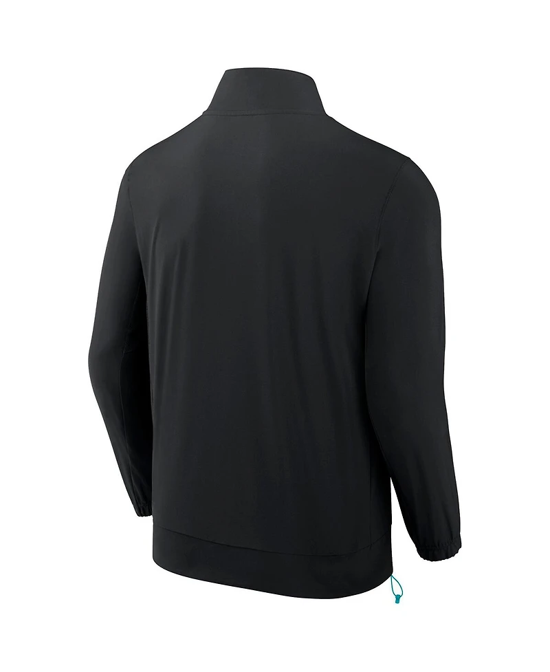 Fanatics Men's Black San Jose Sharks Authentic Pro Rink Coaches Full-Zip Jacket