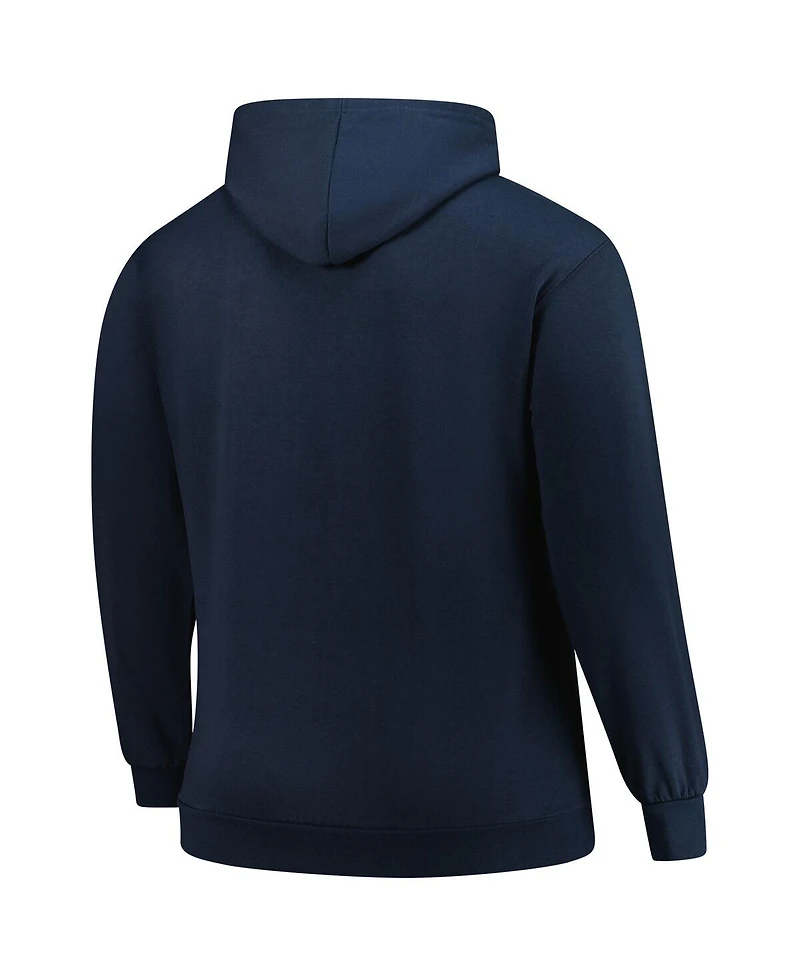 '47 Brand Men's Navy Detroit Tigers Big Tall Velocity Fleece Pullover Hoodie Sweatshirt