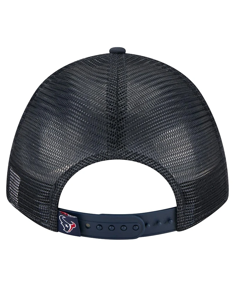 New Era Men's Navy Houston Texans Active Minimalist M-Crown A-Frame 9FORTY Adjustable Hat