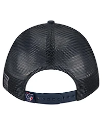New Era Men's Navy Houston Texans Active Minimalist M-Crown A-Frame 9FORTY Adjustable Hat