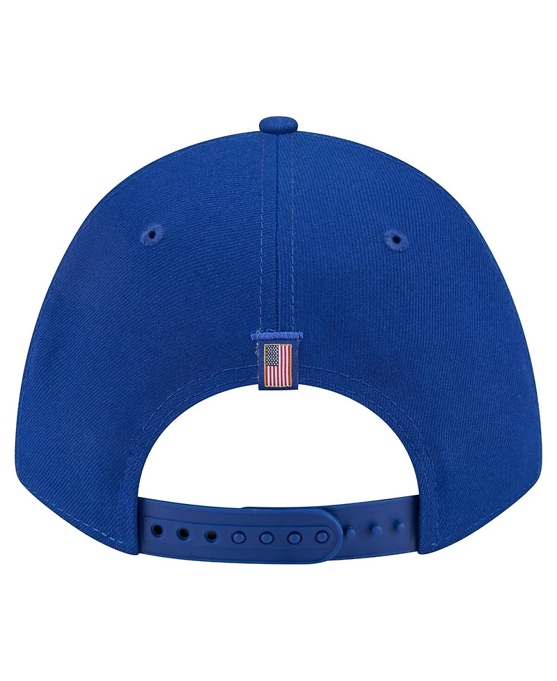 New Era Men's Royal Kansas City Royals American Flag 9FORTY M-Crown A-Frame Adjustable Hat