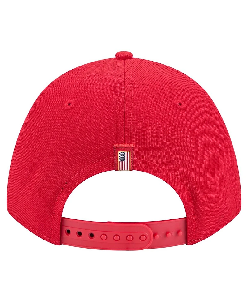 New Era Men's Red Los Angeles Angels American Flag 9FORTY M-Crown A-Frame Adjustable Hat