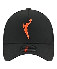 New Era Men's Black Wnba Gear Core Logo A-Frame 9FORTY Adjustable Hat